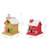 Resin Christmas House Statue Cartoon Christmas Miniature Cookie House  Home Office Decorations