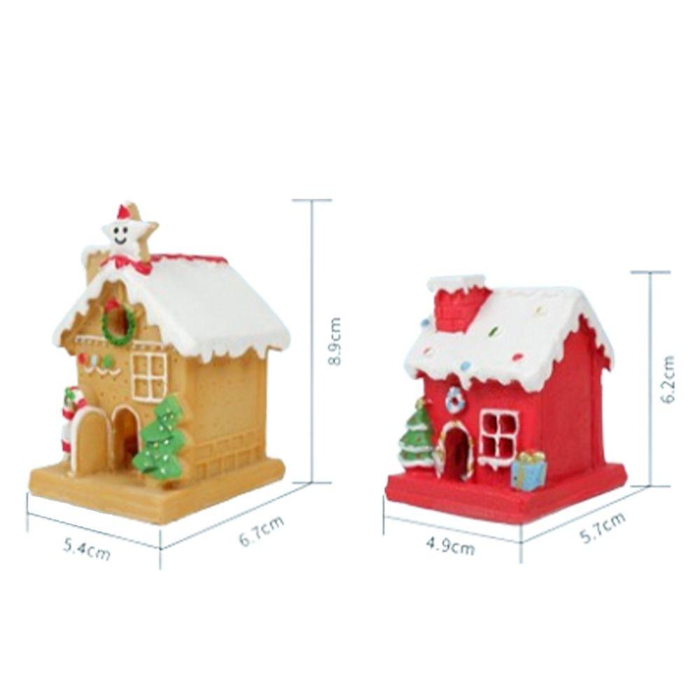 3D Christmas House Statue Cartoon Christmas Miniature Cookie House  Kids Gift