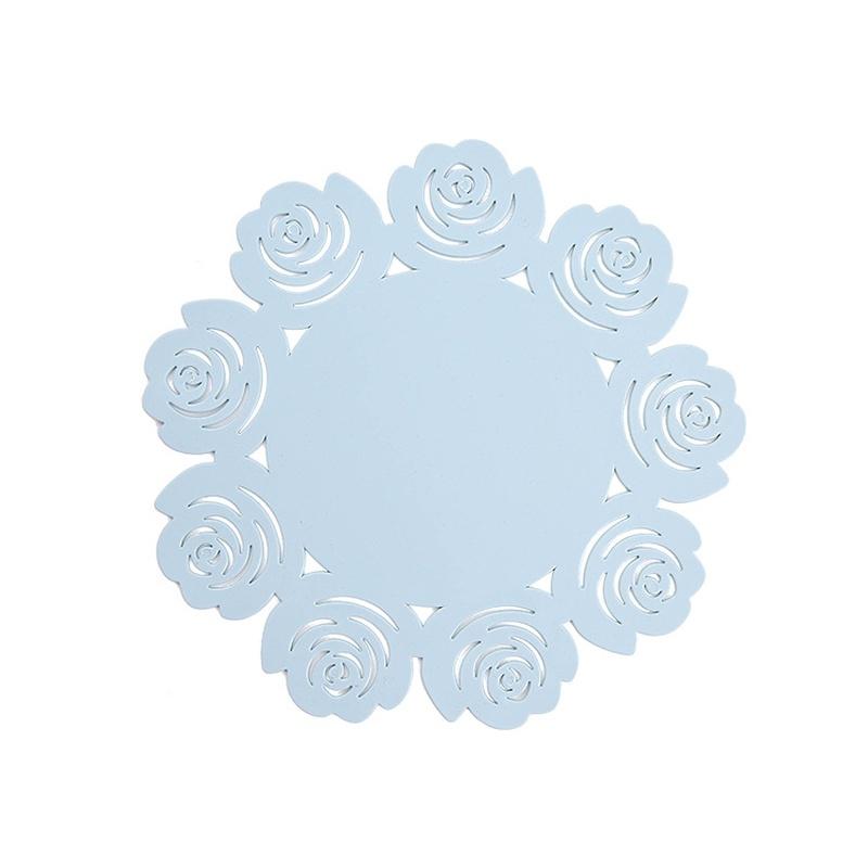 

Rose Silicone Pot Mat Insulation Kitchen Anti-scalding Table M синій