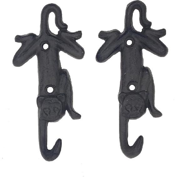 Настенные крючки для одежды, Деревенский крючок для ключей в виде летучей мыши, Сверхпрочные декоративные черные настенные крючки для прихожей, Полотенца, Вешалка для шляп, Крючки для сумок, Чугун Monkey