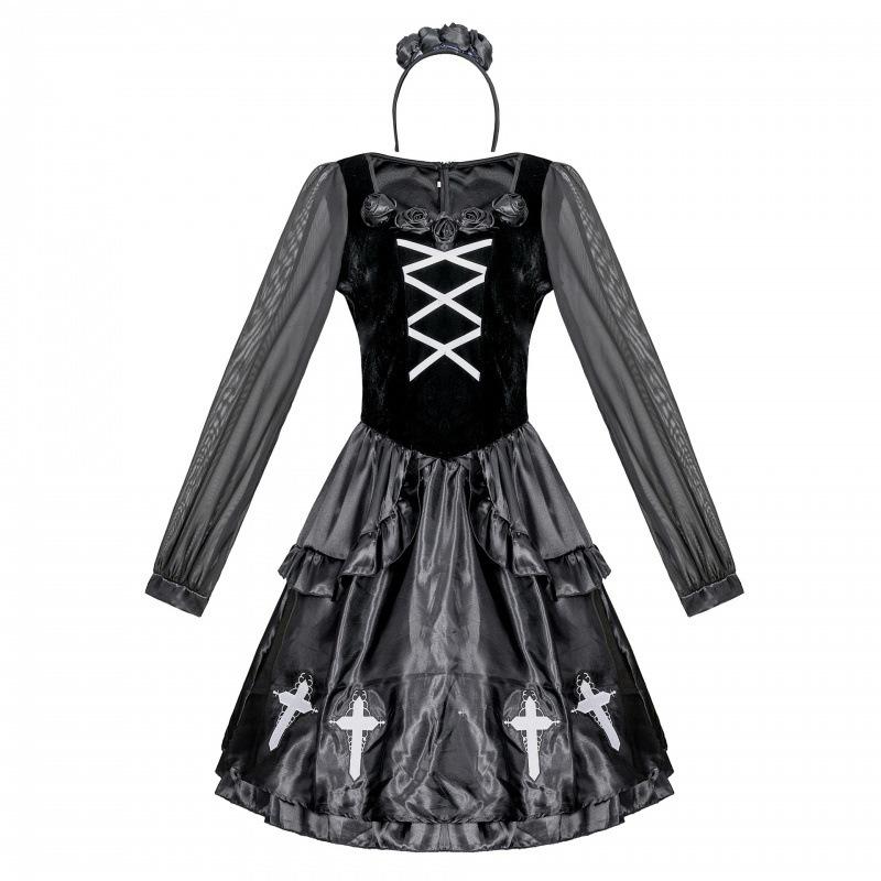 New Halloween Horror Nun Costume, Scary Thriller Vampire Trick Party Costume
