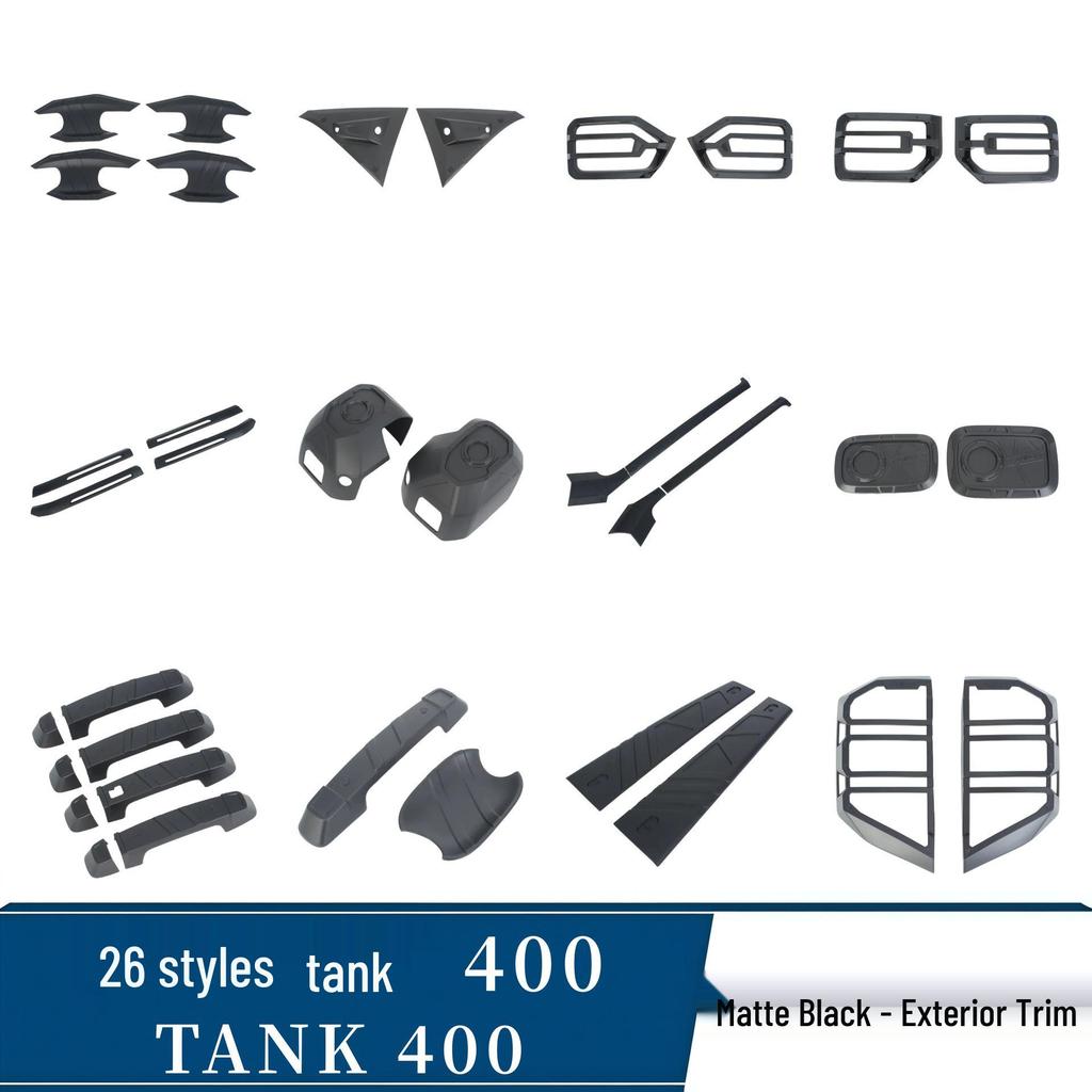 Compatible Grille Trim, Mirror Covers, Door Handles & Bowls for 26 Models of Tank 400-Hi4T