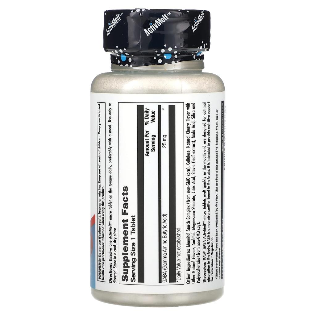 GABA, Kirschgeschmack, 25 mg, 120 Mikrotabletten