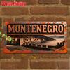 D Flatpc Vintage Metallschild Nur zur Dekoration Außenwandkunst (cm cm) MONTENEGRO Aluminiumschild