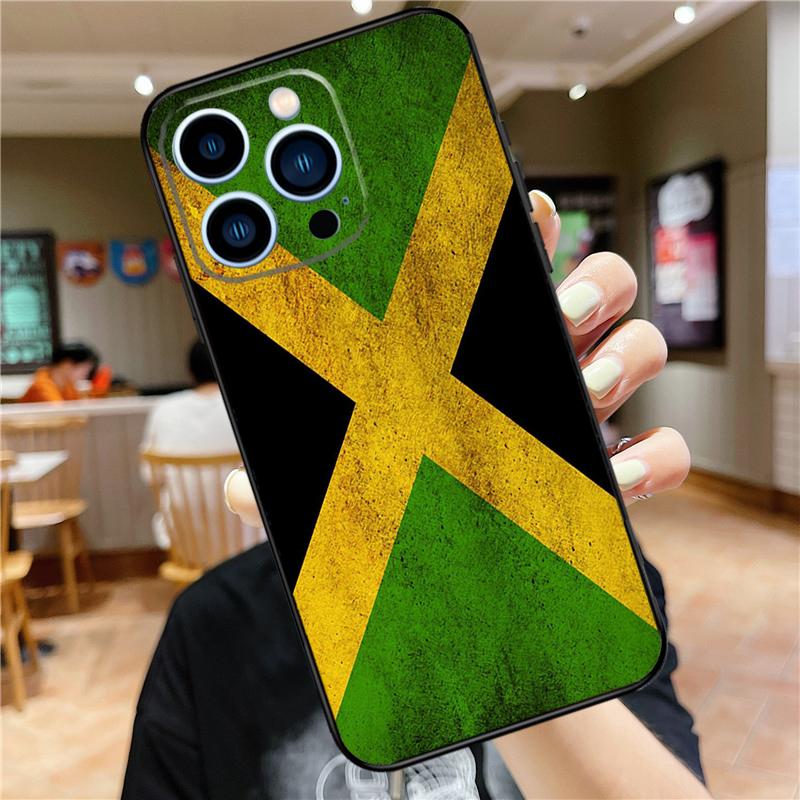 

Jamaica Flag Phone Case For iPhone 16 15 Pro Max 14 11 13 12 Mini 7 8 Plus X XR XS Max Cover iPhone 16 Pro