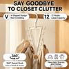 Wall Mounted V Shaped Hanger Rotatable Hat Rack New Multi Hook Organizer  for Wardrobe