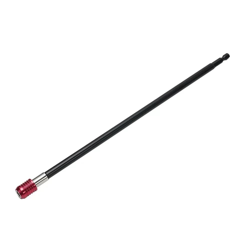 High Carbon Steel Magnetic Extension Rod 300mm Quick Release 1/4 Screwdriver Drill Bit Holder For Metal Drilling Power Tool Part