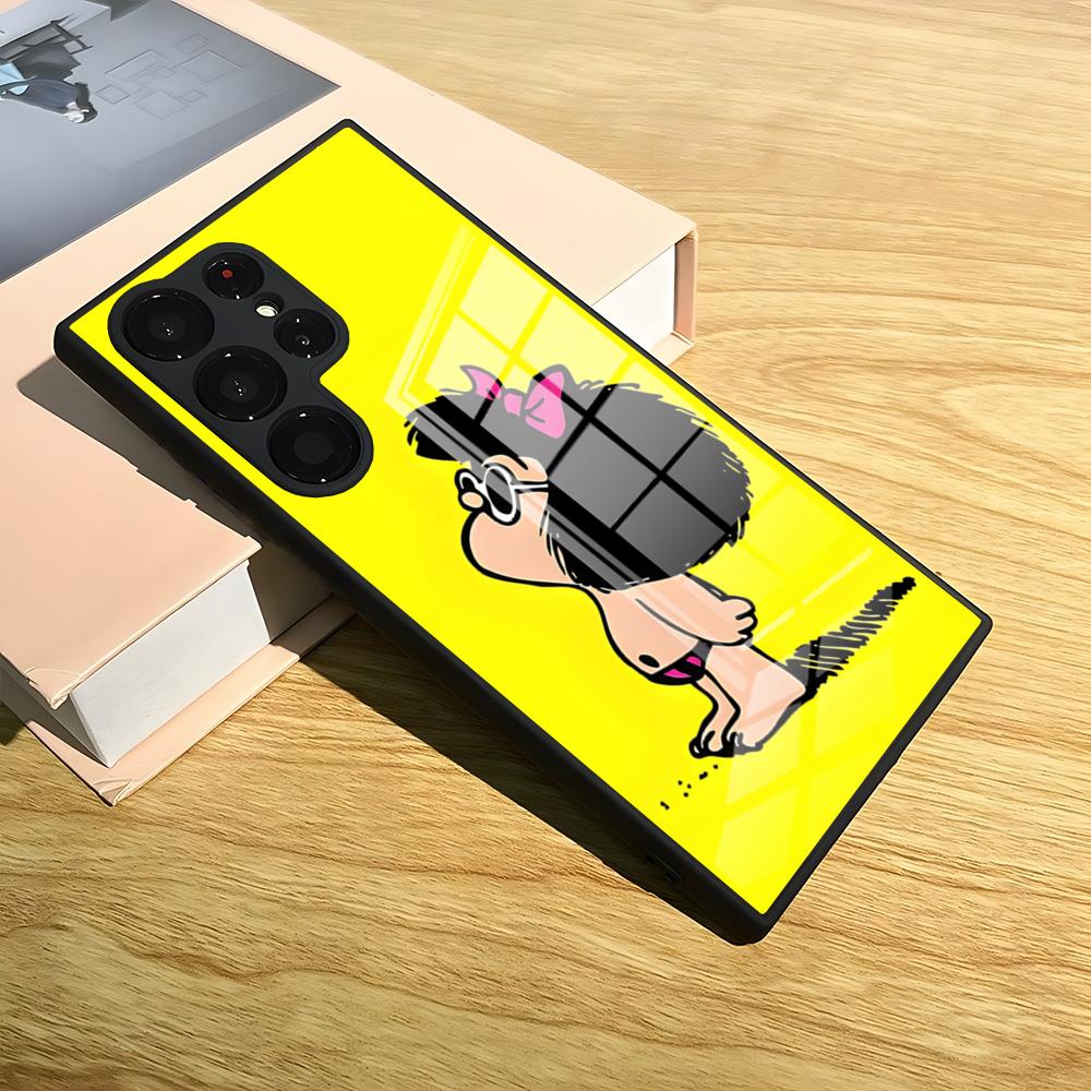 Cartoon Mafalda Cute Phone Case For Samsung S26 Ultra S24 25 Fe S22 S20 S23 21 Plus A54 A34 A53 A16 Glass Cover