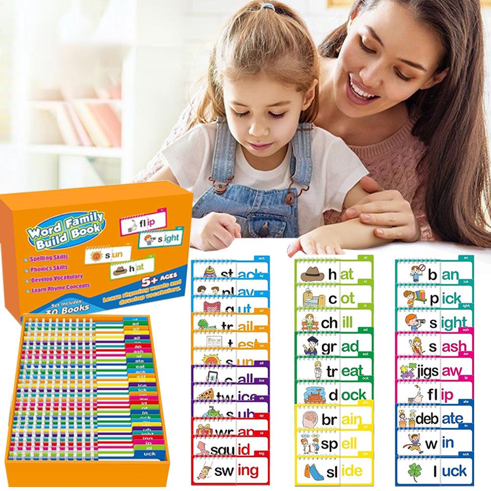 30 Fun Read Aloud and Rhyming Flip Books Word Family and Word Flashcards Perfect Reading Gift for Family and Friends