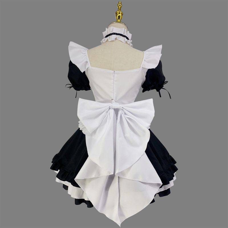 Game Costume Cosplay Miracle Nikki World Tour Black and White Chocolate Maid Outfit Lolita Princess Dress