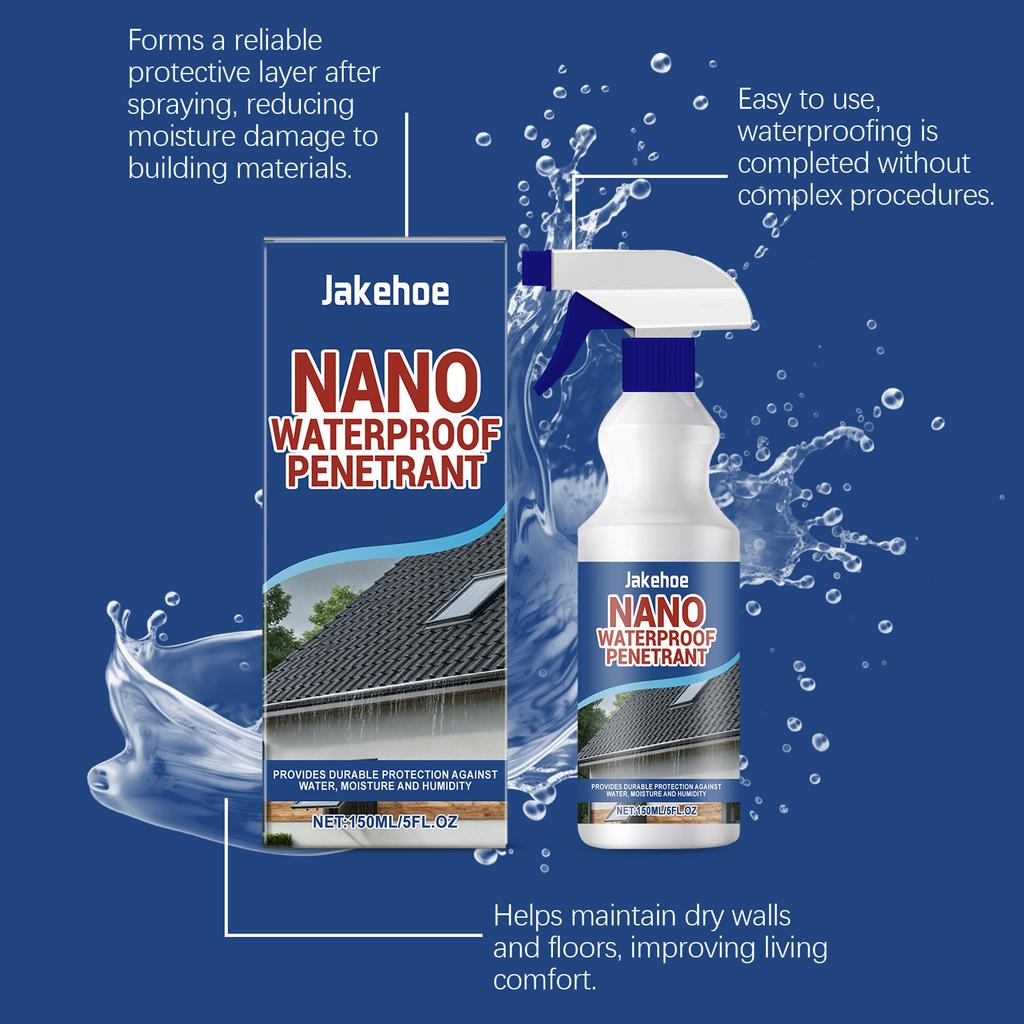 Nano Waterproof Penetration Spray Invisible Sealant Anti‑Leak Permeable Repair Coating Crack Repair Leakproof Sealant Spray 150g