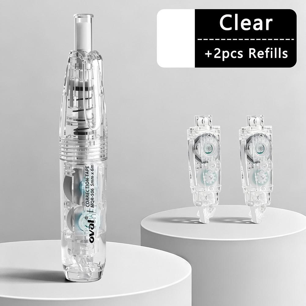 Refillable Correction Tape 360° Rotatable Tip Correction Applicator Correction Roller  Students прозрачный