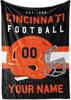 Throw Blanket For Football Fans Ships Next Day Made In Usa -Custom Fleece Name Ideal Youth Footb  Custom Blankets