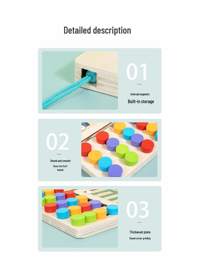 Wooden Rolling Ball Maze Game: Toddler Puzzle for Hand-Eye Coordination and Early Education