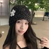 Bowknot Sequin Knitted Hat Hollow Woven Cap Fashion Beanie Hat  Winter