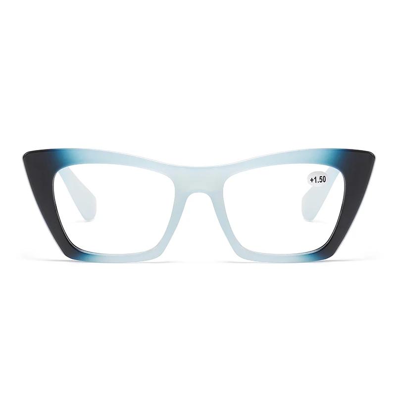 Fashion Gradient Square Reading Glasses For Women Vintage Purple Hyperopia Men's Presbyopia Eyeglasses Anti-Blue Light Eyewear