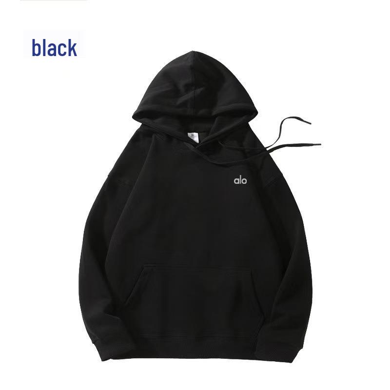Alo Yoga Grenzüberschreitendes versilbertes Kapuzensweatshirt: Lässiger lockerer Komfort-Pullover für Herren und Damen für Herbst und Winter
