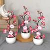 Artificial Flower Potted Simulation Butterfly Orchid Wintersweet Bonsai Home Decoration Simulated Flower Fake Potted Plants