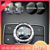 Autoaufkleber 29mm Auto Mittelkonsole Multimedia Tastenabdeckung Zierknopf Aufkleber für Mercedes Benz AMG GLC C CLA GLA W205 W211 W21