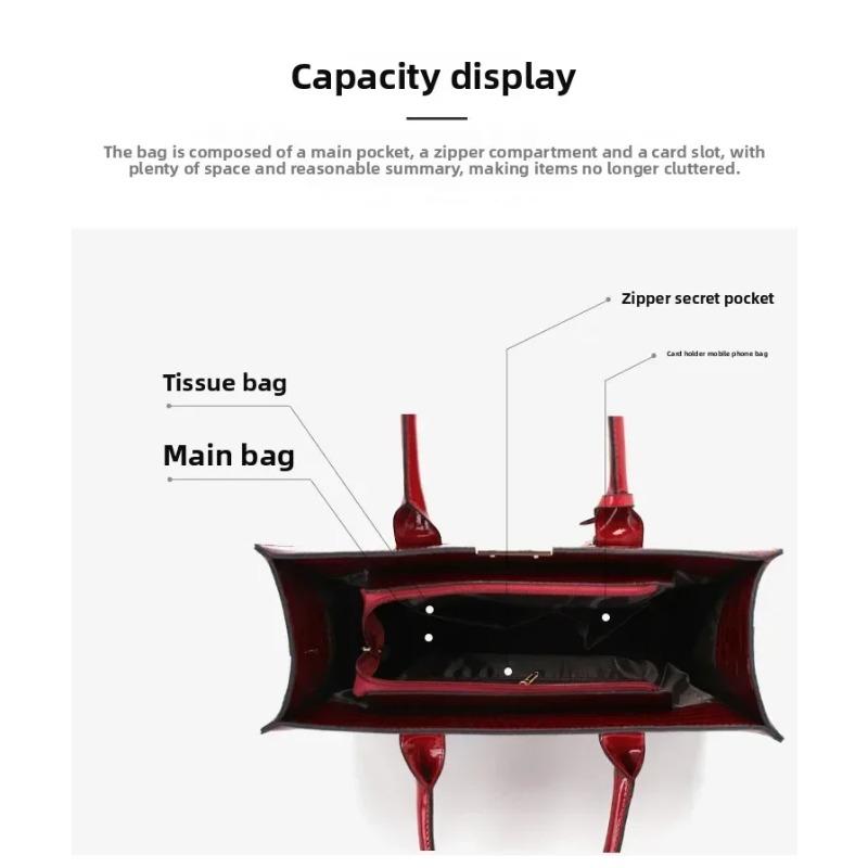 Damen Umhängetasche Krokodilmuster Große Kapazität Crossbody Handtasche für Frauen