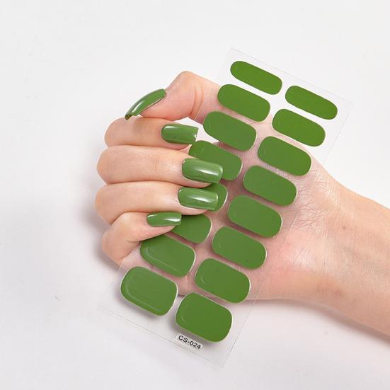 1 Set Gel Nail Strips Full Wrap Stickers Self Adhesive Art Decals Easy Removal Nail Stickers for Strengthening Nails