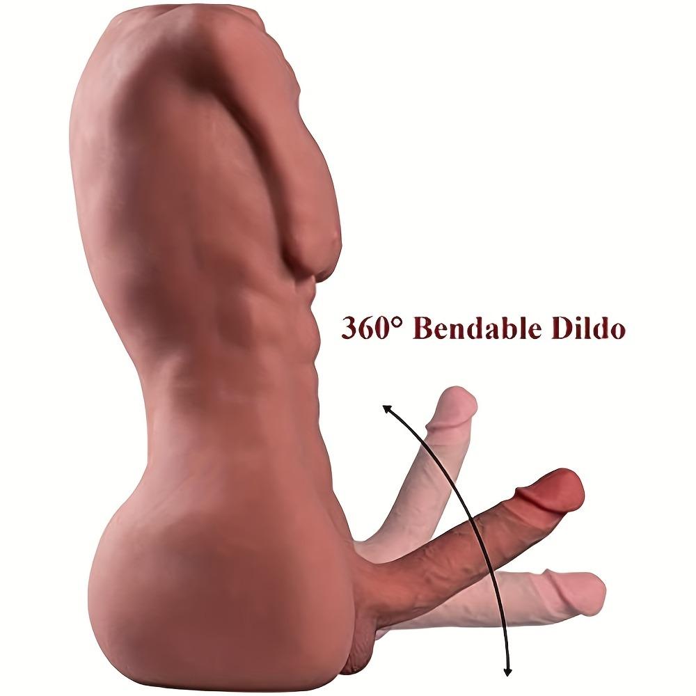 HWC-19 Half body Armless Brown Large Penis Silicone True Touch Muscle Sex Doll True Penis Female Adult Toy Masturbator