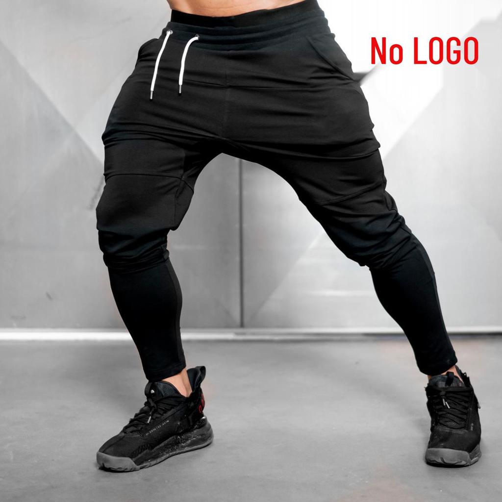 Muscle Fitness Men's Slim Fit Running Trousers - Moisture-Wicking, Small Leg, Casual Sports Pants for Spring and Autumn