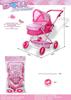 Children's Large Simulation Stroller Toy with Tray - Push Doll Stroller for Girls