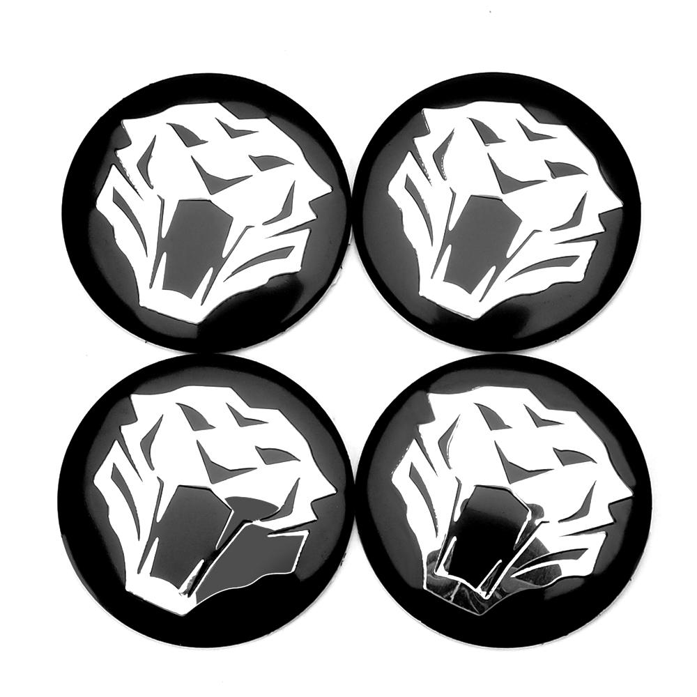 BBAW7 4pcs 560mm Tiger Head Emblems Hub Sticker Rims Cap Car Wheel Center Cap Hub Cap Sticker Rims Cover For KIA Hyundai Peugeot Ford