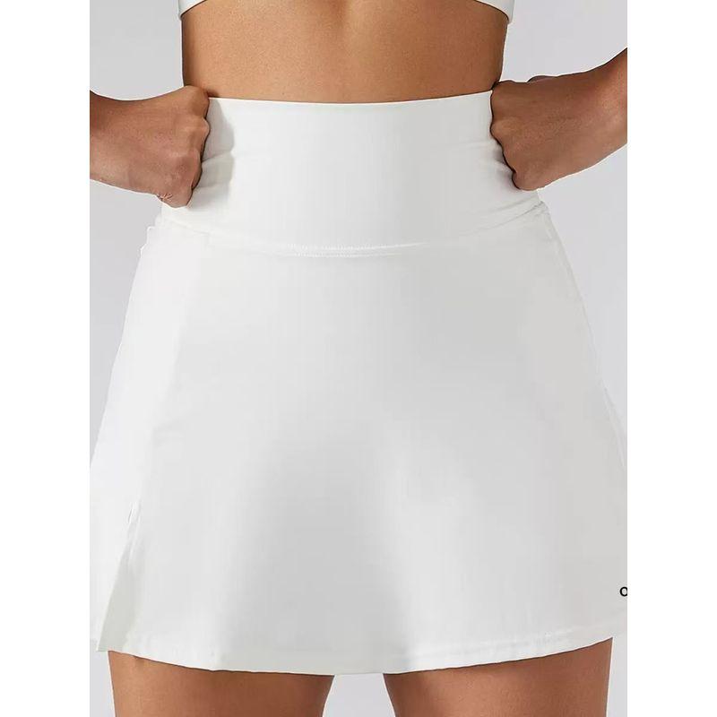 Oiob Feather Tennis Exercise Skirt Female Fashion Tape Fake Two-Piece Running Workout Quick-Drying Slim Looking Yoga A- Line Skirt