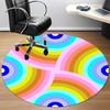 1pc Colorful Circles Chair Carpet for Office, Soft Flannel Throw Mat, Perfect for Office, Holiday Party Decoration Choice yy260320132