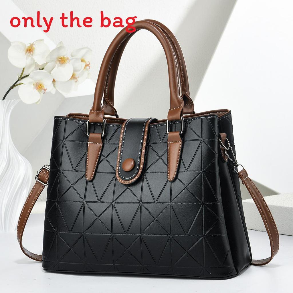 

Retro Diamond Pattern Pu Shoulder Bag With Zipper Closure For Office Use чёрный