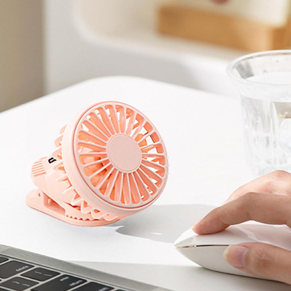 1pc Solar Powered Portable Hand Clip Fan USB Rechargeable Mini Fan Clip On Air Cooling Fan For Summer Outdoor Hiking Camping
