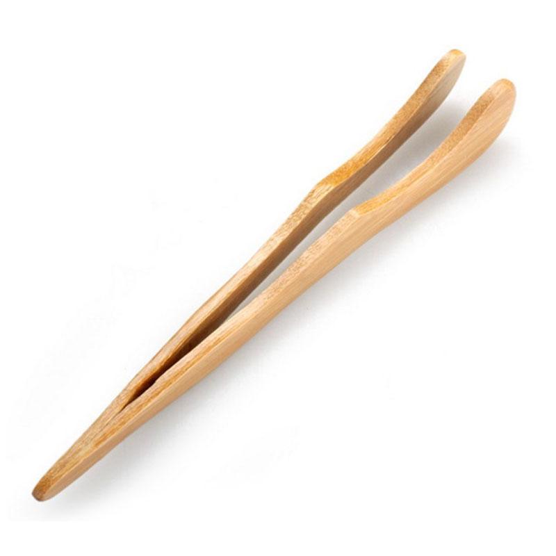 18Cm Wooden Tea Tweezer Bacon Tea Clip Tongs Bamboo Kitchen Salad Food Toast