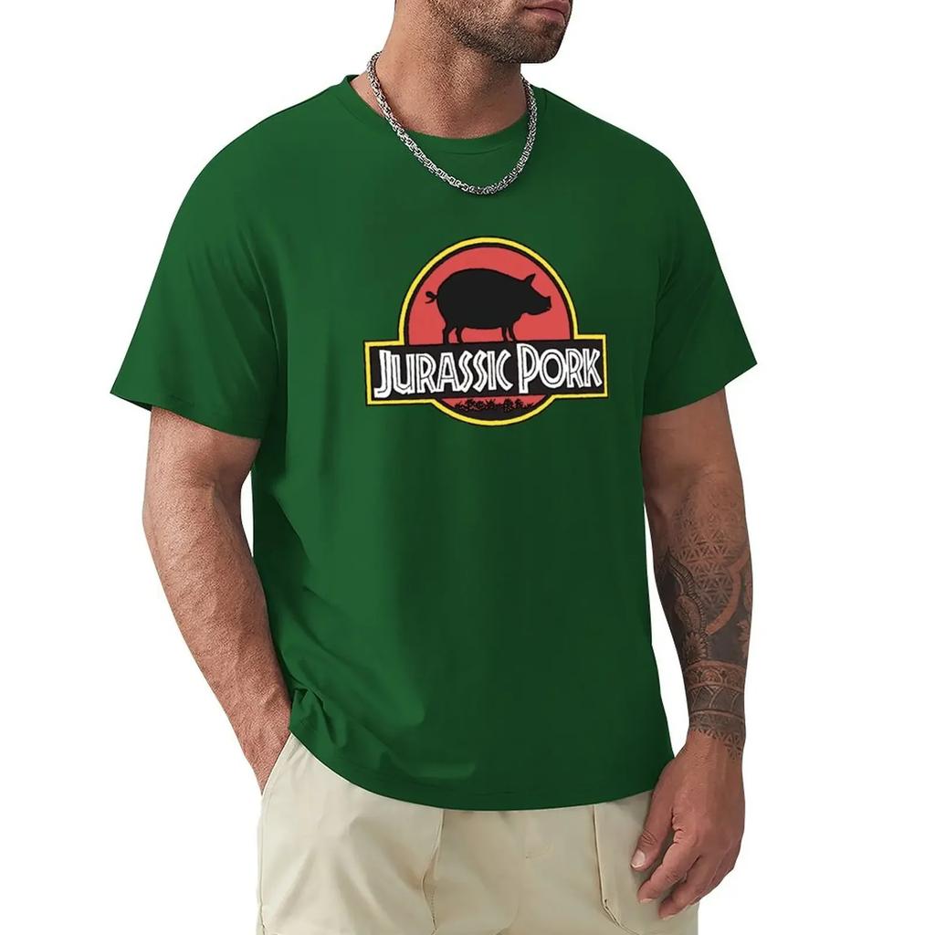 Jurassic Pork TShirt tops sweat cotton graphic tees Unisexs t shirts pack