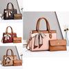 Stylish High-end Pu Leather Womens Tote Bag Set With Spacious Interior And Trendy Colors