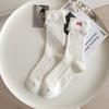 Simple All-Match Girly Cotton Socks Lace Bow Sweet Sock Casual Breathable Sweat-Wicking Mid-Tube Socks  Accessories Gifts