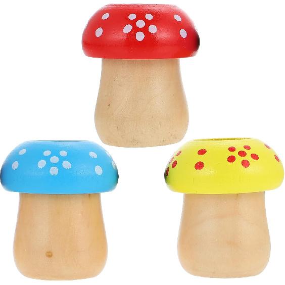 TOYMYTOY 3pcs Mushroom Shape Kaleidoscope Toys Kids Rotating Kaleidoscope Funny Toys
