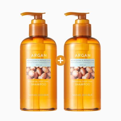 [Geschädigtes Haar·Nährstoff] 1+1 Arganöl Essential Tiefenpflege Shampoo 300ml