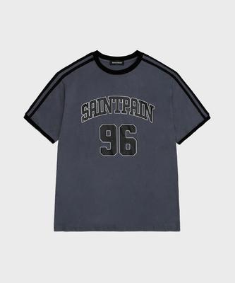 SAINTPAIN Sp Number Ringer Short Sleeve T-Shirt Dark Gray
