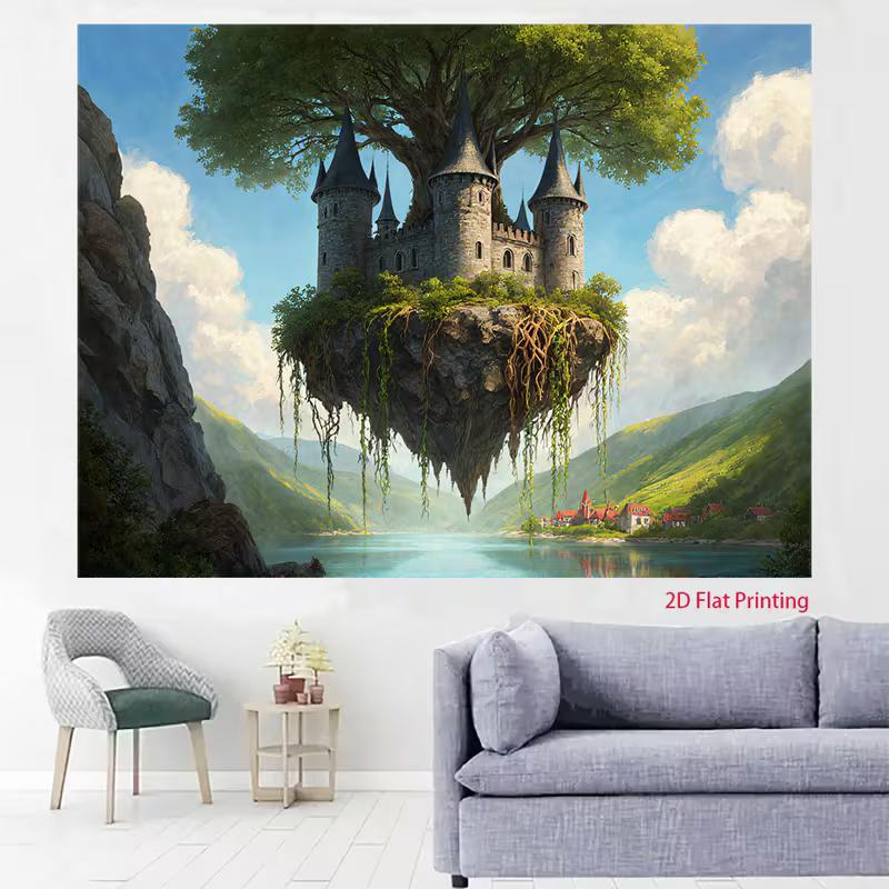 

2D Magical Sky Castle Party Decoration Photography Backdrop 47.2x31.5inch/120*80cm