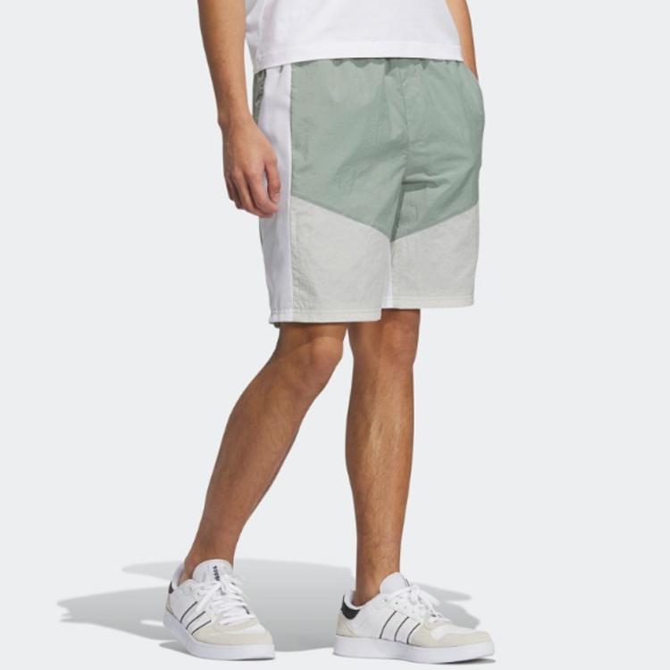 Adidas Neo Color Block Drawstring Sports Shorts Men Shorts Fluorescent-Green IP3881