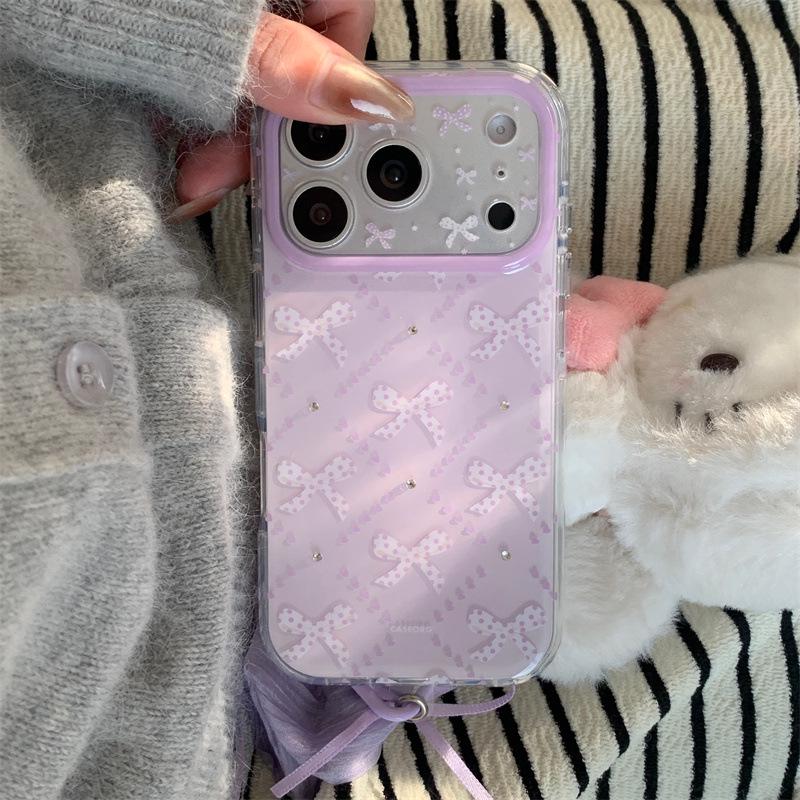 

Luxury Diamond Bow Quilted Case for iPhone 17/16 Pro Max/15 Pro iPhone 17