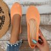 Flat Sole Single Shoe Women's 2024 Spring/summer/autumn New Mesh Fabric Shallow Mouth Soft Sole Breathable Women's Shoes