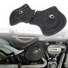 For Harley Touring Softail Dyna Sportster XL Kawasaki Yamaha Honda Motorcycle Universal Heat Saddle Shield Deflectors PU Leather