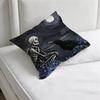 Funny Skull Art Square Pillow Cover Decorative Throw Pillow Case for Sofa Couch Bed Home Car Living Room Decoration