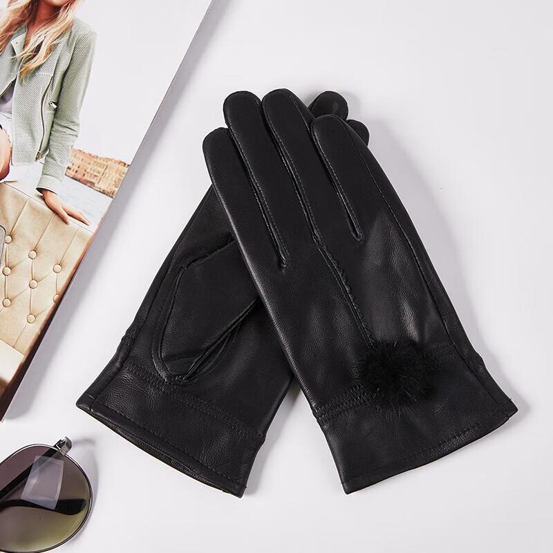 SIYUTANG Lammlederhandschuhe & Seidenschal Geschenkset