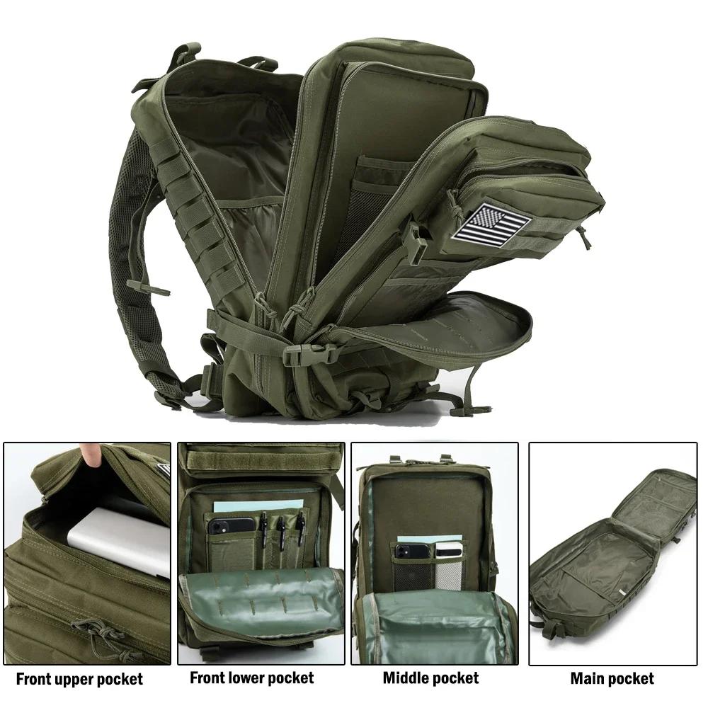 45L Rucksack Große Kapazität Outdoor Rucksack 3-Tage Fitness Wanderrucksack Wander Campingausrüstung Rucksäcke
