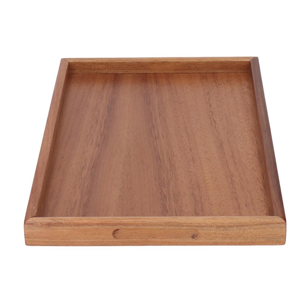 Bamboo Tea Serving Tray Multifunction Decorative Rectangle Bamboo Vanity Tray for Hotel Home Bathroom