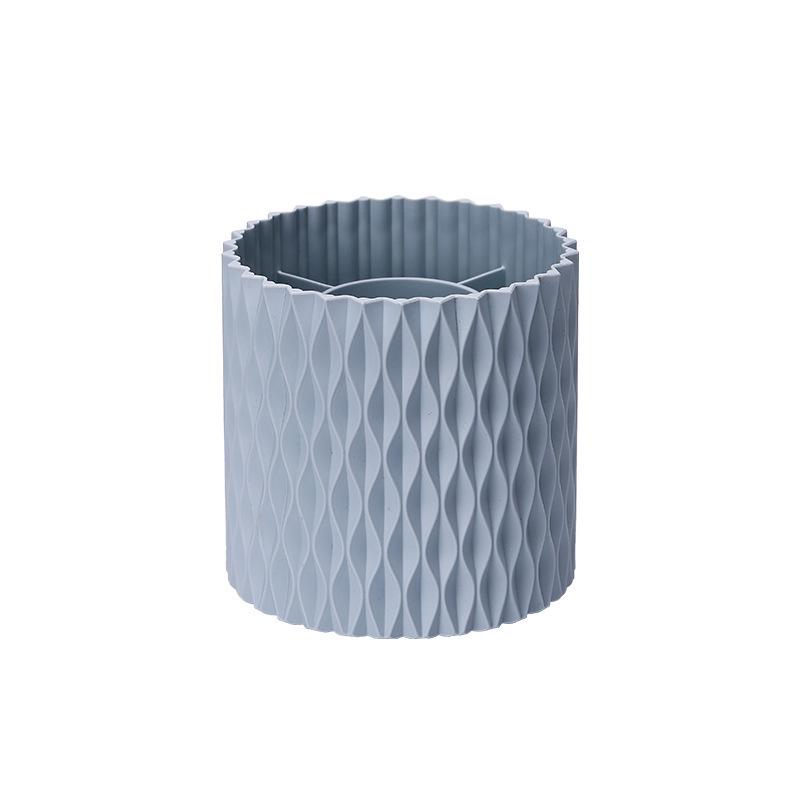 Rotating Diamond Pattern Pen & Makeup Brush Holder - Large Capacity Storage Box